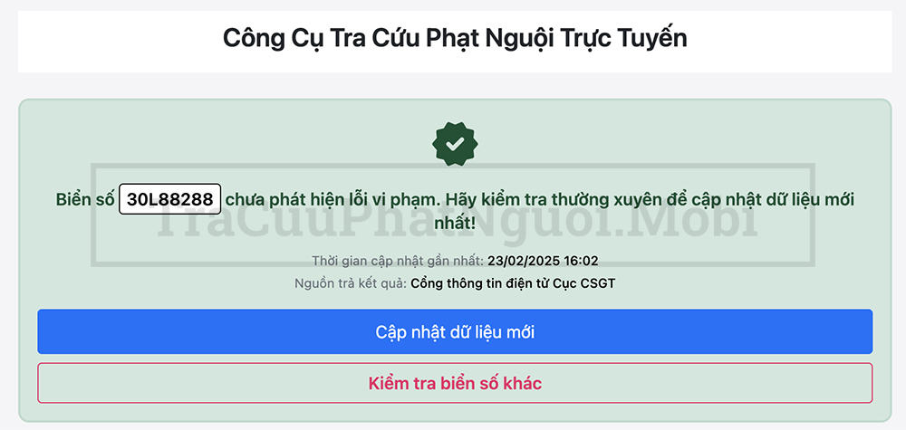 Xem kết quả trả về từ hệ thống