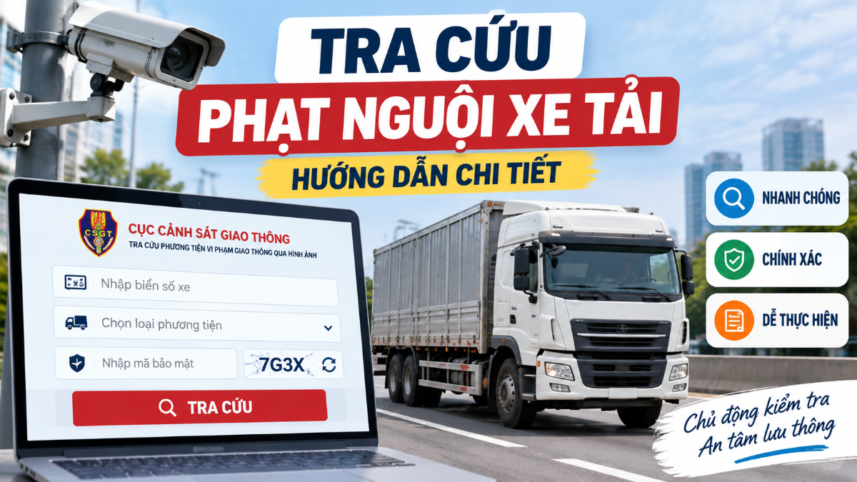 Hướng dẫn Tra cứu phạt nguội xe Tải